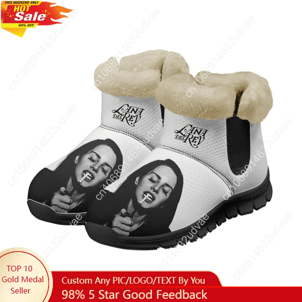 Men Shoes Black - Lana Del Rey Singer Plush Shoes