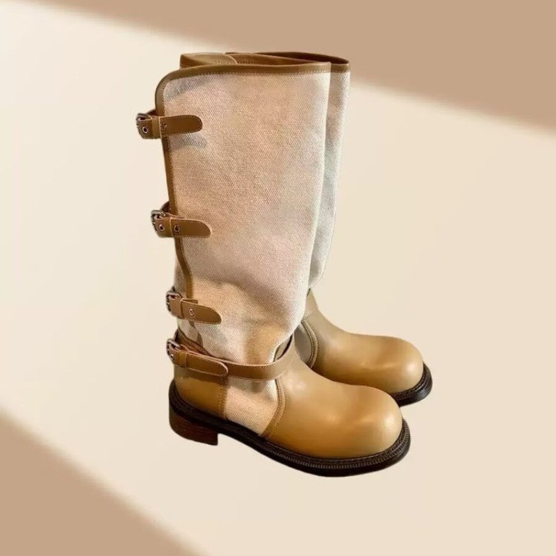 Men Shoes H&M - Vintage Spliced Block Heel Shoes Women's