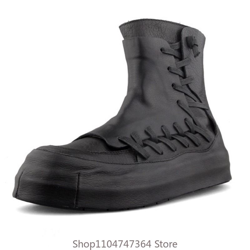 Men'S Shoes Qn - Retro Design Genuine Leather Casual Ankle