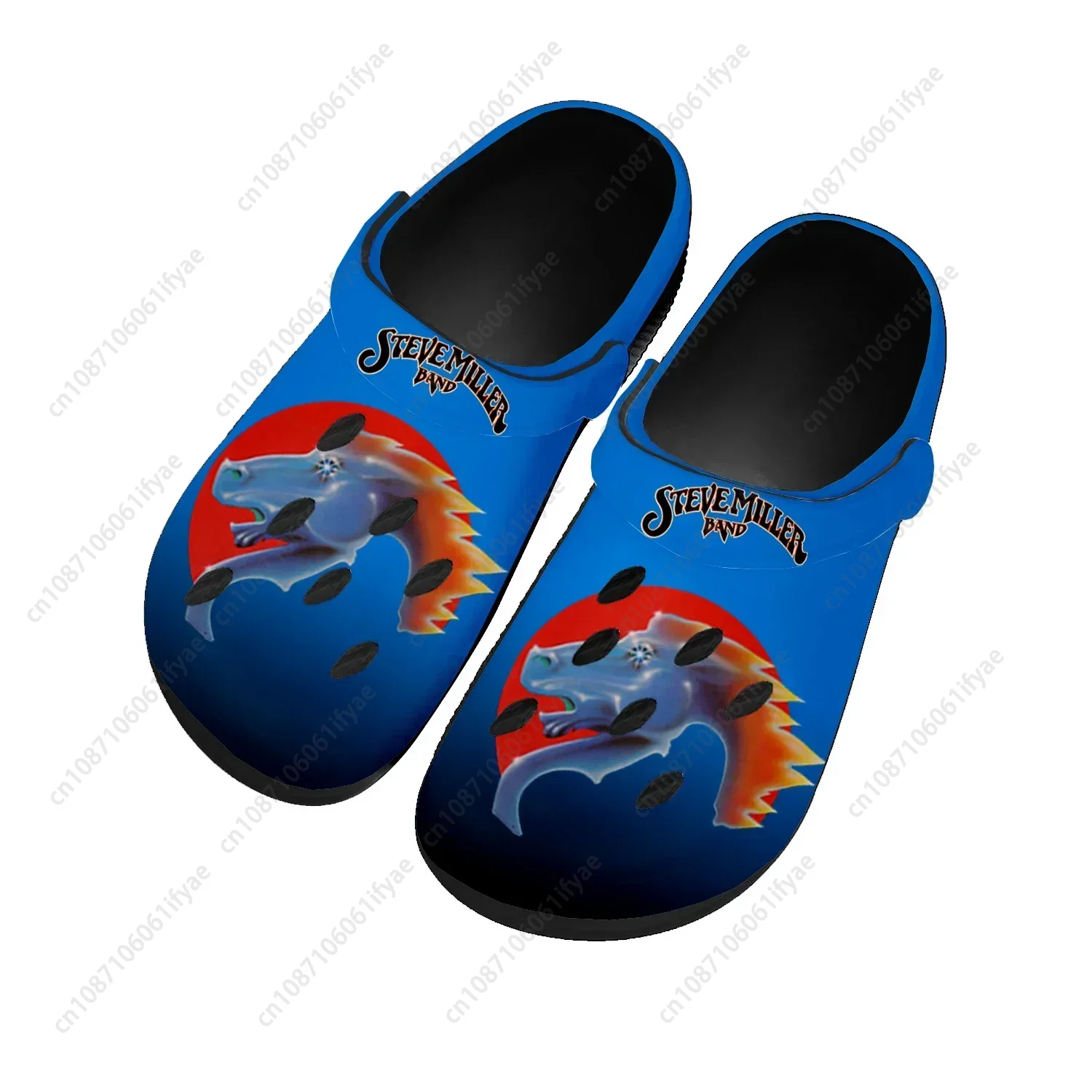 Men Shoes Black - Steve Miller Rock Band Home Clogs