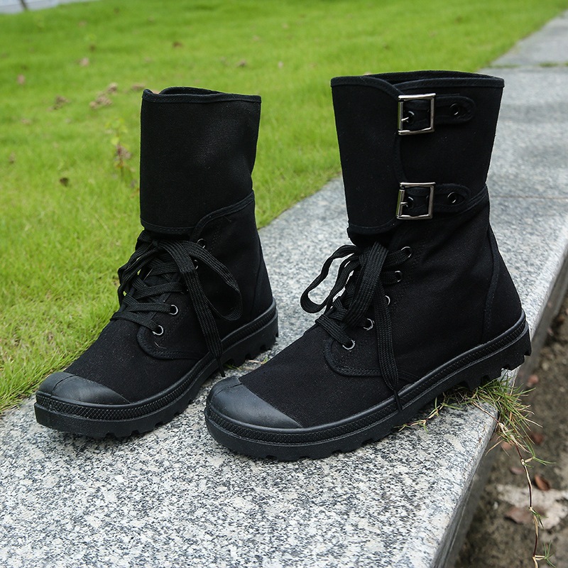 Canvas Sneaker High - Men's High-top Canvas Boots Breathable Casual