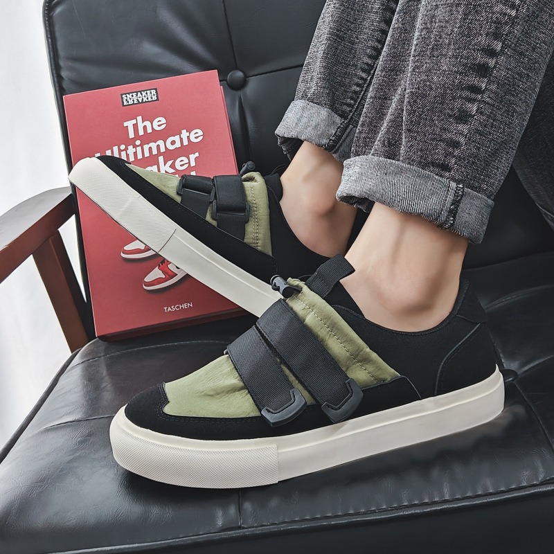 Men Shoes Velcro - Shoes for Mens Classic Lazy Canvas