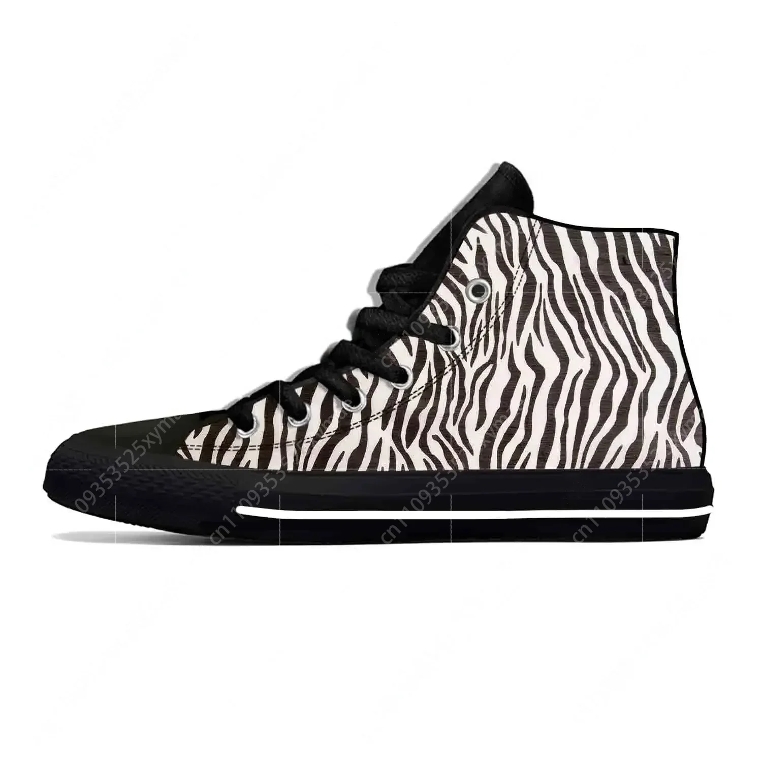 Canvas Sneaker High - Animal Zebra Skin Stripe Pattern Fashion