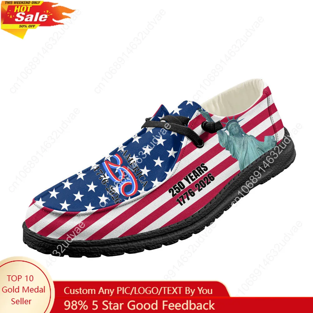 Men Shoes Black - America 250th Anniversary 1776-2026 Loafers Men