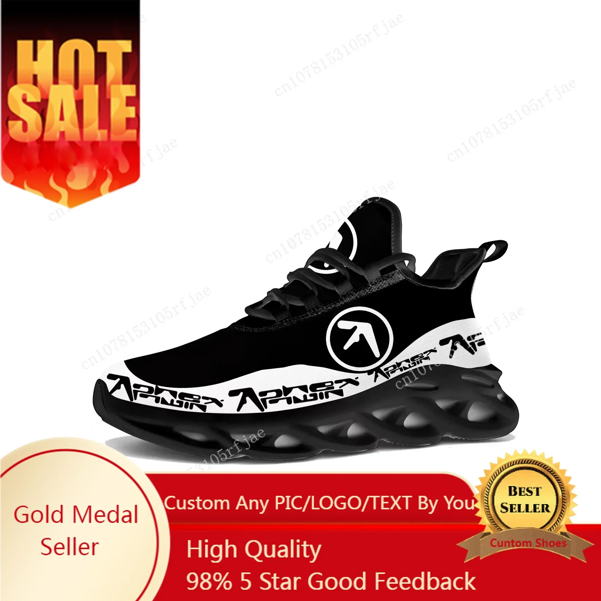 Men Shoes Black - Aphex Twin Flats Sneakers Mens Womens
