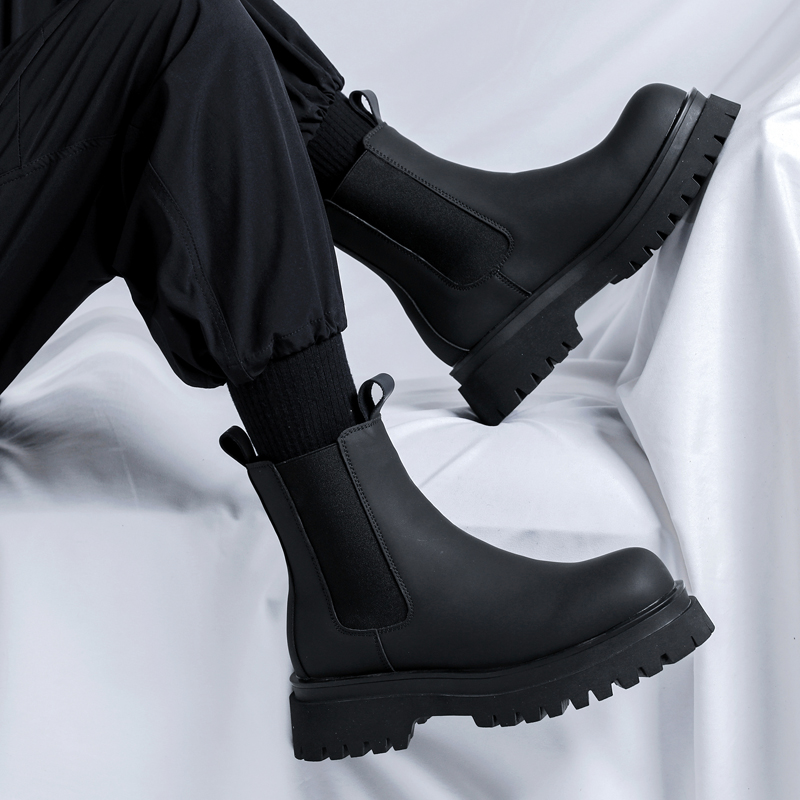 Men Shoes H&M - 2026 Platform Black High Top Boots