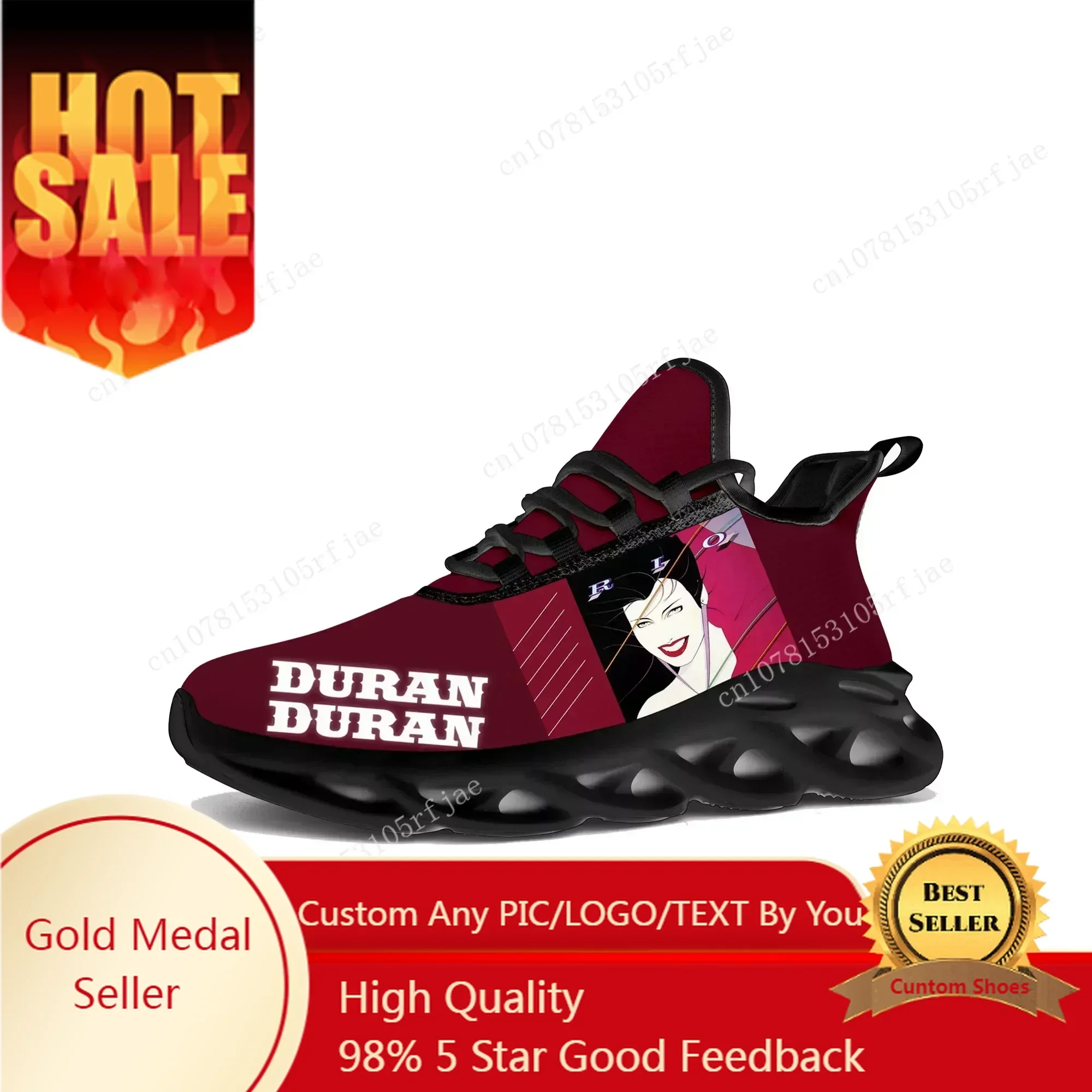 Men Shoes Black - Duran Duran Flats Sneakers Mens Womens