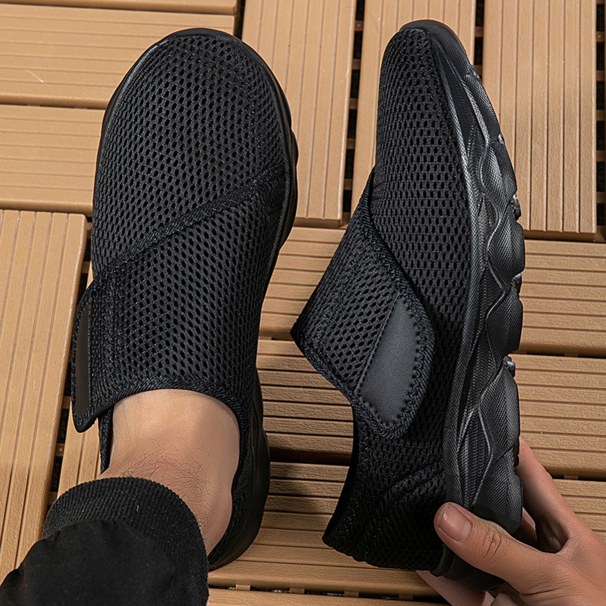 New Men Breathable Mesh Walkin - đánh giá và giá Men Shoes Velcro