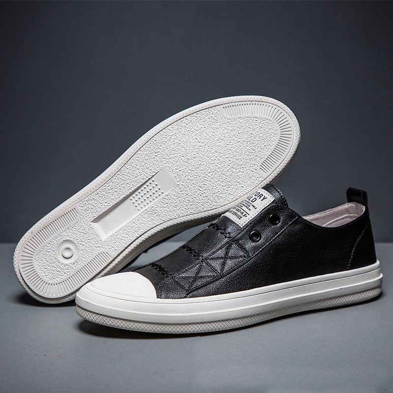 100% Genuine Leather Black Whi - đánh giá và giá Men Shoes Under 100