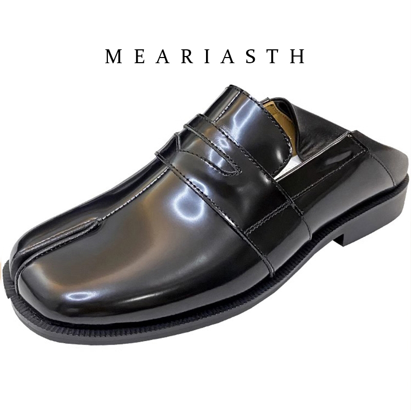 black Tabi Shoes Split Toe Pat - đánh giá và giá Men'S Shoes Qn