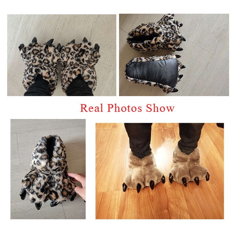 Size 35-43 Đen Động Vật Paw Ch - đánh giá và giá Men Shoes Black