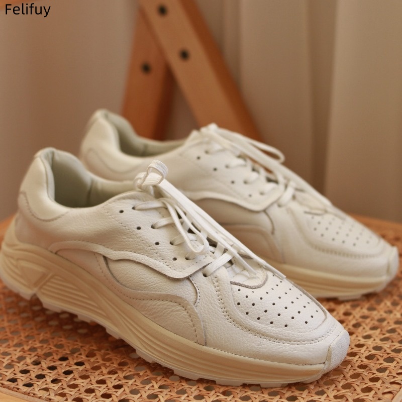 Round-toe Lace-up Casual White - đánh giá và giá Men'S Shoes Qn