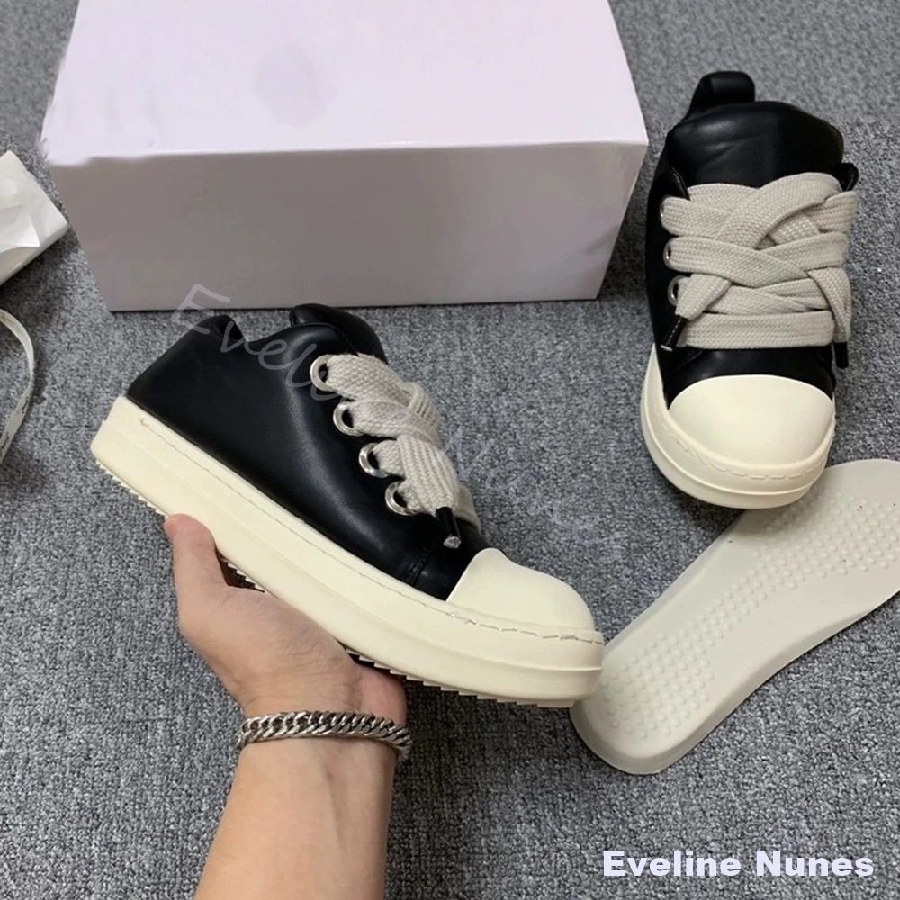 Unisex Black Leather Platform  - đánh giá và giá Canvas Sneaker High