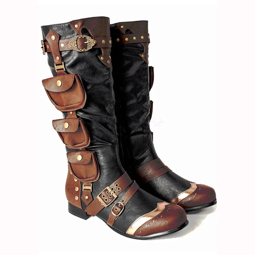 Retro Medieval Steampunk High  - đánh giá và giá Men Shoes Europe To Us